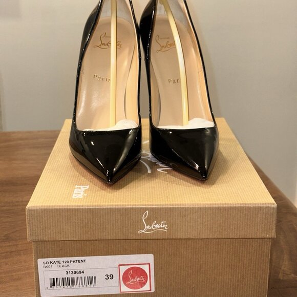 Christian Louboutin So Kate 120mm Size 39 Black Patent - Picture 9 of 10